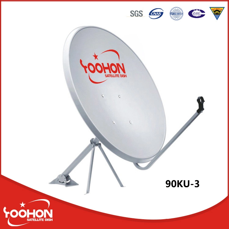 90cm Offset Ku Band Outdoor Satellite Dish Antenna with Wind Tunnel Certification