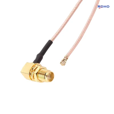 Gruppo connettore coassiale RF SMA ad angolo retto da femmina a Ufl Ipex con cavo Rg178 per antenna