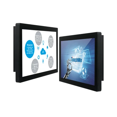 Pannello aperto da 7 mm / integrato 10 12 15 17 19 22 pollici 1024 * 768 Pannello industriale touch screen IP65 impermeabile Tutto in un PC